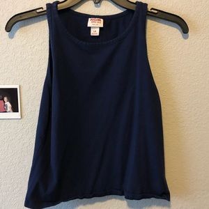 Mossimo navy cropped tank